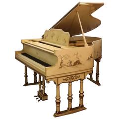 Art Case Piano Chinoiserie Style Hand Painted Masterpiece by Stroud