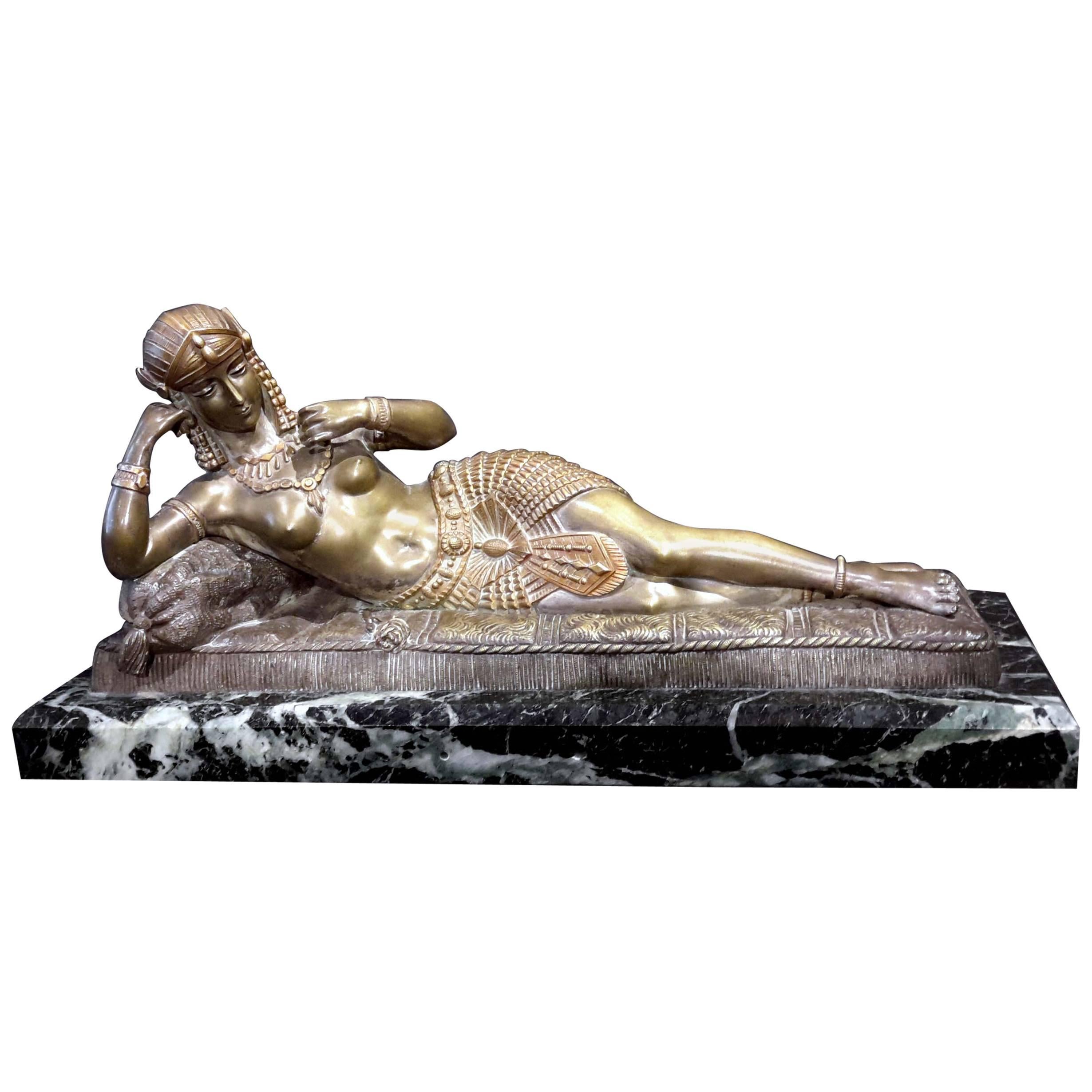Art Deco Bronze of Cleopatra, circa 1920 For Sale