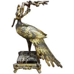 Parcel Bronze Phoenix Bird, French Japonism, 19th Century