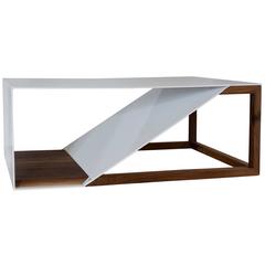 The Steel Cortado, Modern Powder Coated Steel and Walnut Coffee Table