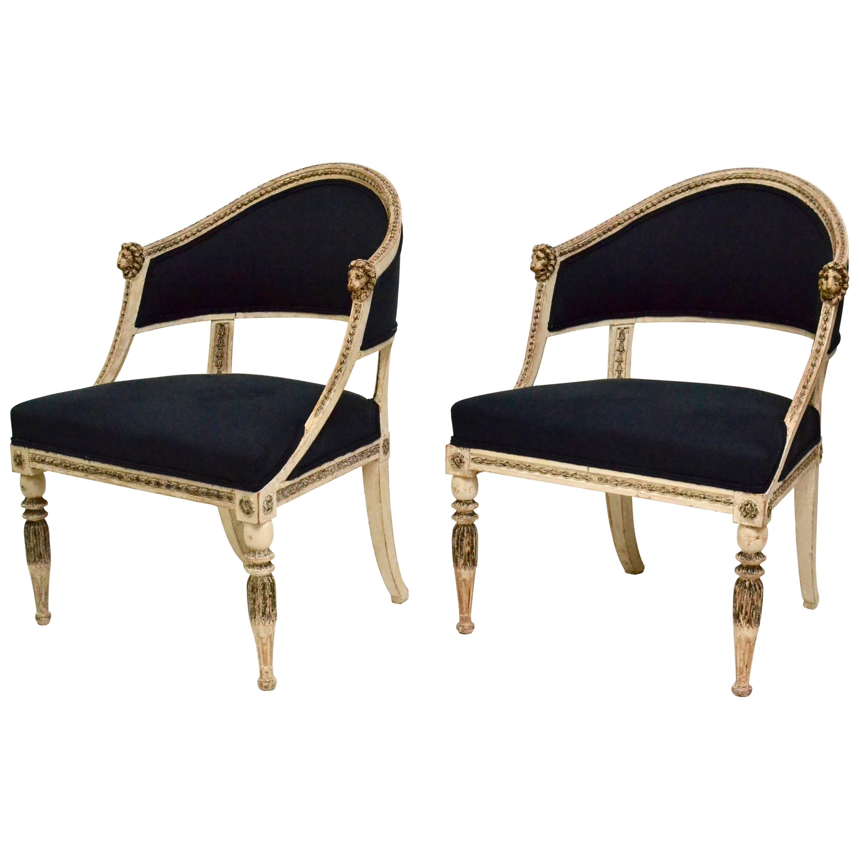 Pair of Late Gustavian Tub Chairs, circa 1800