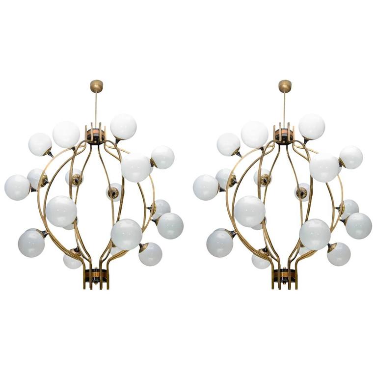 Cage Style Globes Chandeliers For Sale at 1stdibs