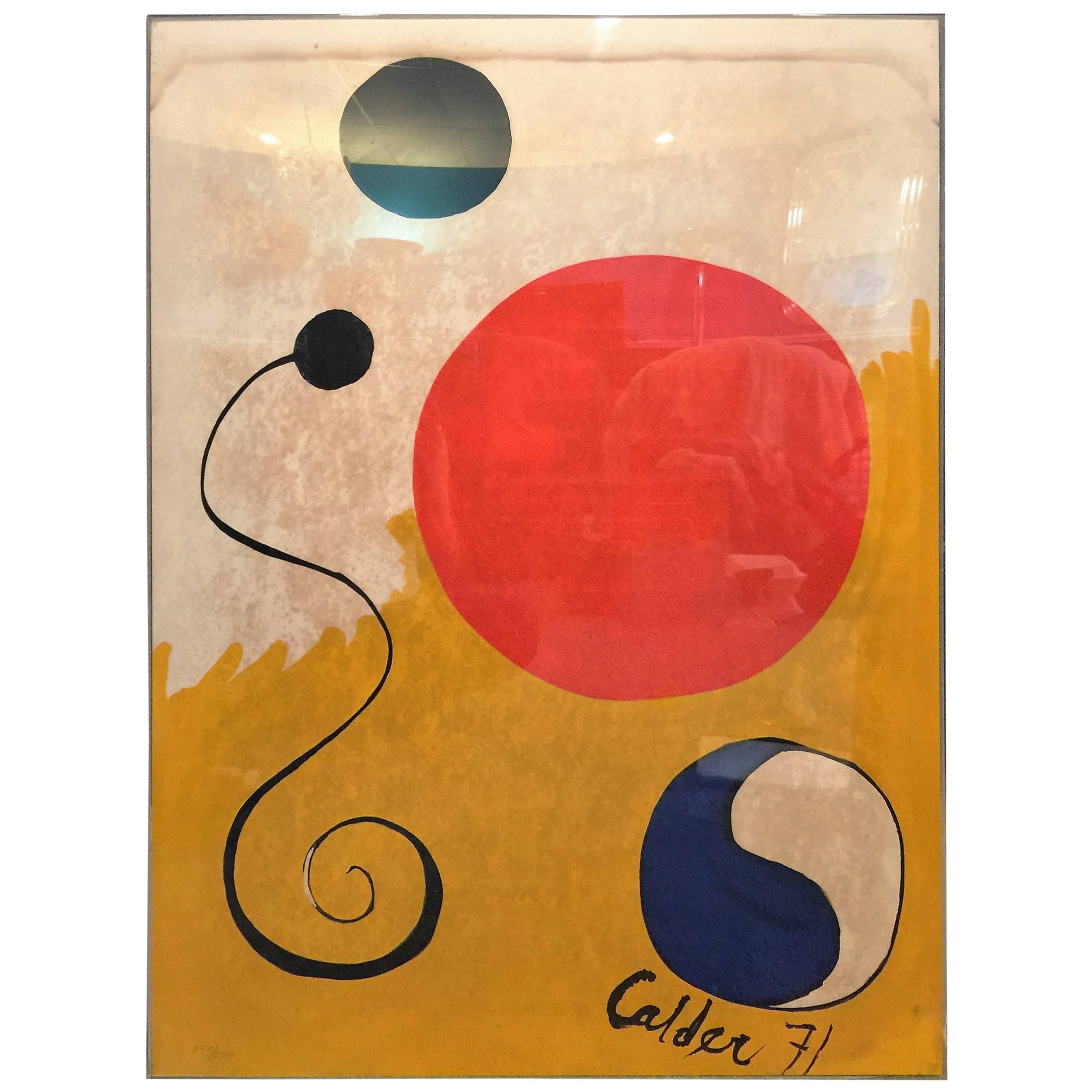 Alexander Calder 1971 Lithograph For Sale