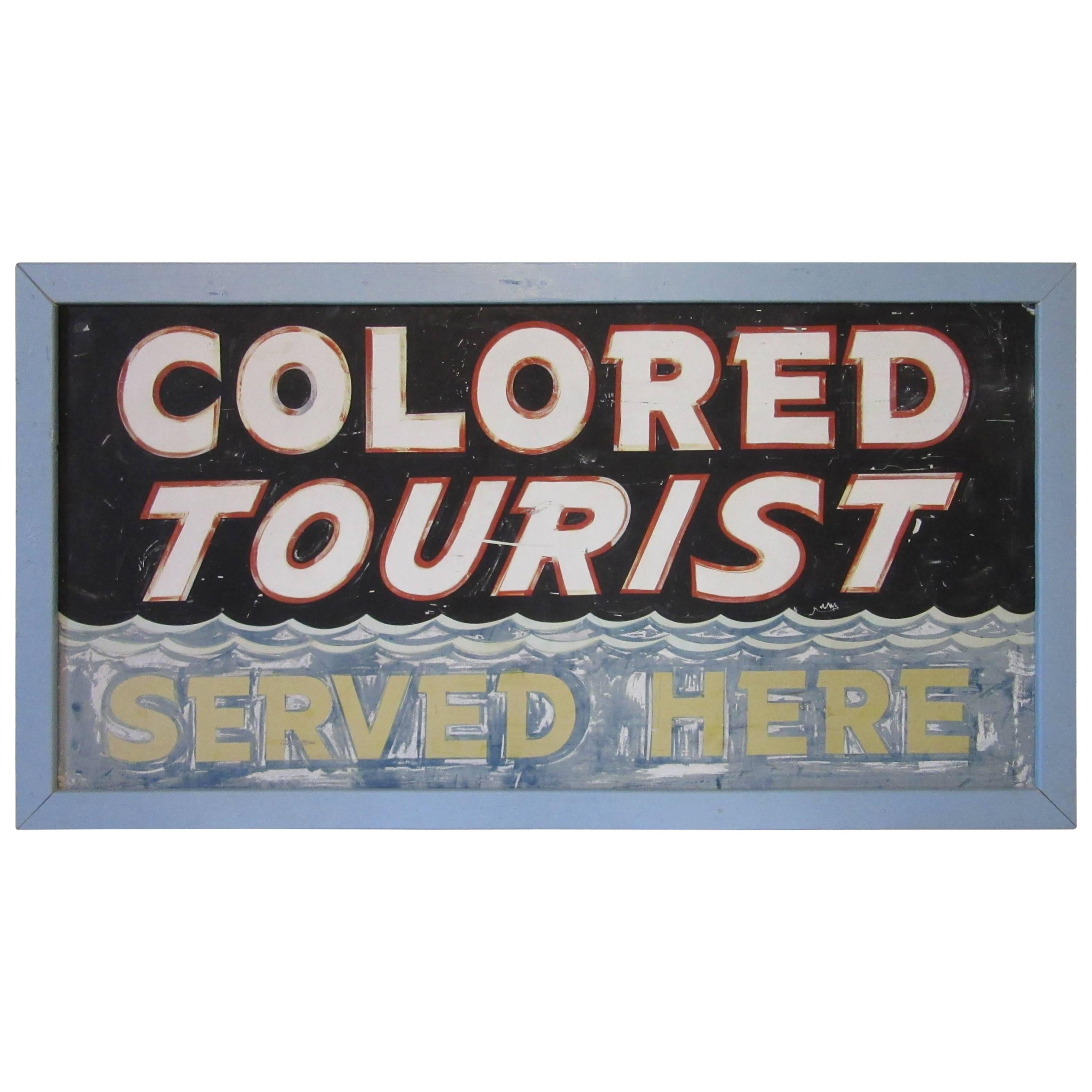Rare and Historical Colored Tourist Highway Sign