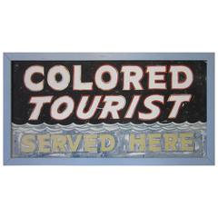 Used Rare and Historical Colored Tourist Highway Sign