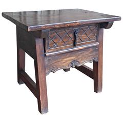 Antique Carved Spanish End Table, circa 1870 4