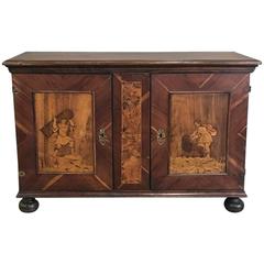 18th Century Italian Walnut Inlaid Collectors Buffet