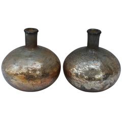 Vintage Pair of Mercury Glass Vases