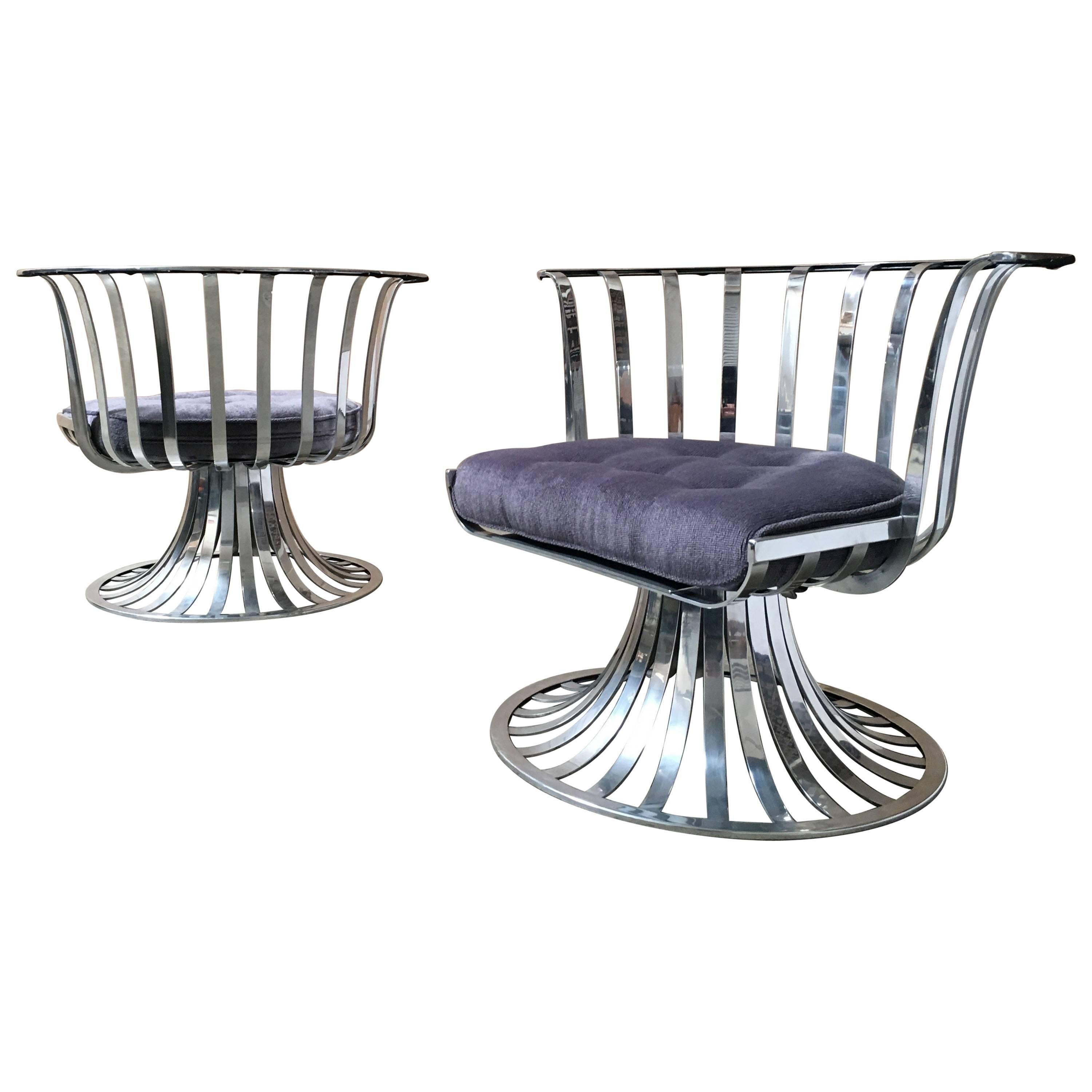 Pair of Woodard Aluminium Spoke Chairs