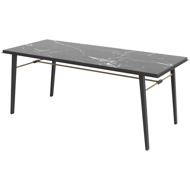 Aes Black Marble Contemporary Desk Jan Garncarek