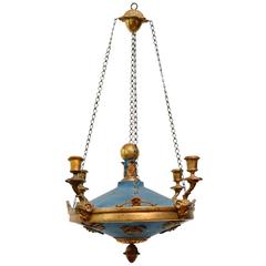 Painted and Giltwood Empire Chandelier, Baltic