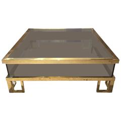 Jansen Brass Vitrine with Sliding Top Cocktail Table 5