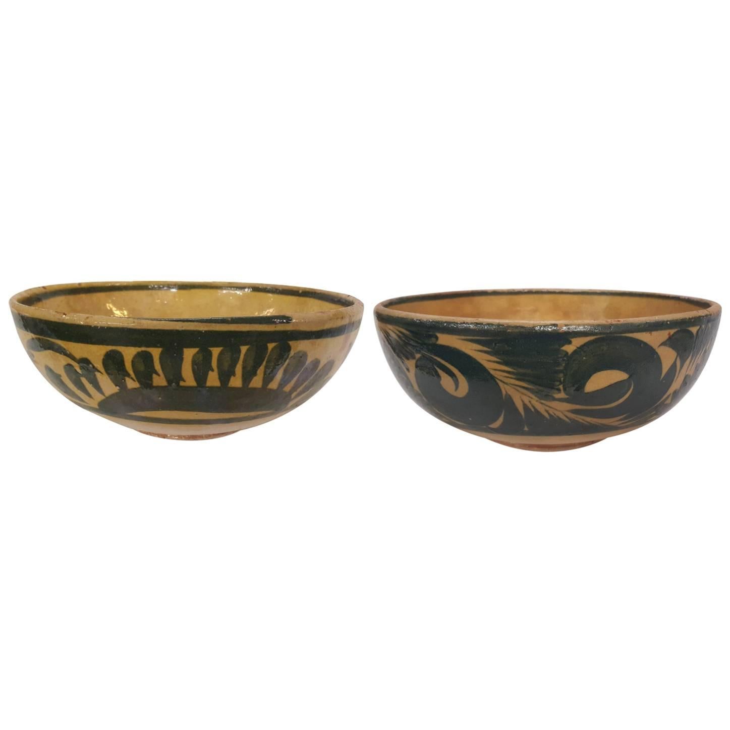 Two 20th Century, Mexican Pottery Bowls