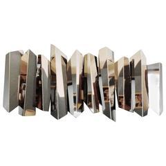 Large and Scenographic Sculptural Wall Light by Mario Torregiani