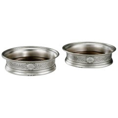 Pair of George III Wine Coasters Made by John Emes