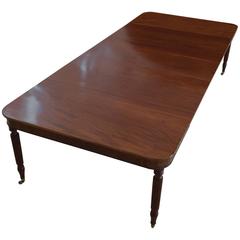 19th Century Regency Flame Mahogany Dining Large Table