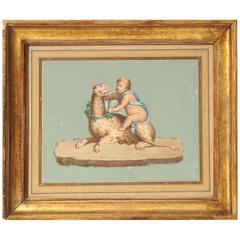 19th Century Italian Gouache in the Pompeian Taste 5