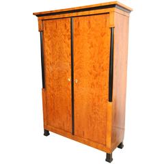 Superb 19th Century Satinwood Biedermeier Armoire