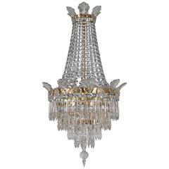Antique French Empire Style Crystal Chandelier