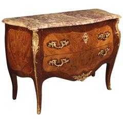 20th Century French Inlaid Dresser in Louis XV Style With Marble Top 10