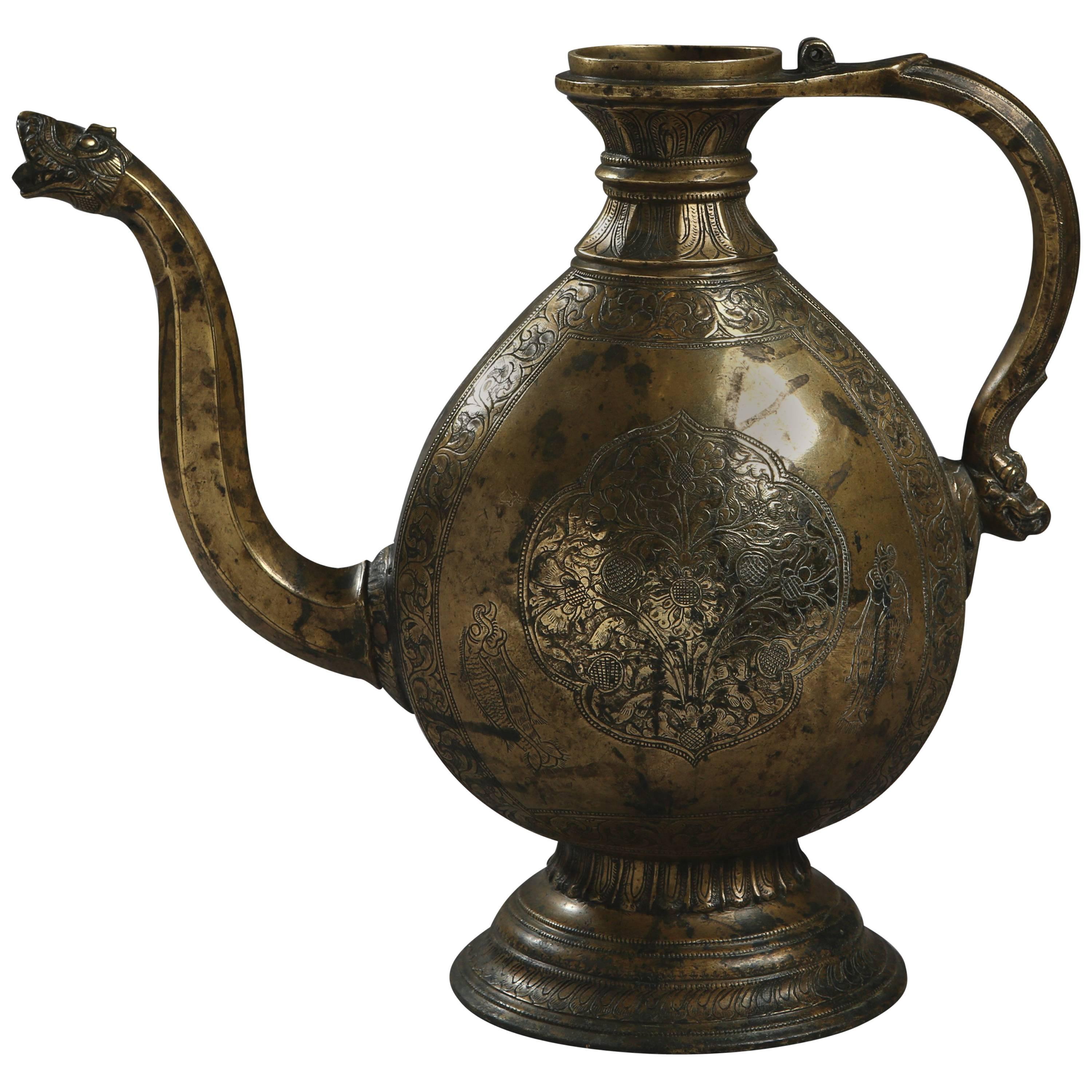 Mughal Bronze Ewer from 18th Century For Sale