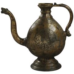 Antique Mughal Bronze Ewer from 18th Century