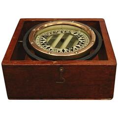 Vintage Brass Boxed Compass by Star of Boston