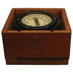 Vintage Iron Boxed Compass by Star of Boston