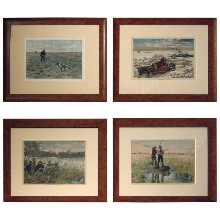 19th Century Framed Sporting Prints By A B Frost Set Of Four For Sale At 1stdibs