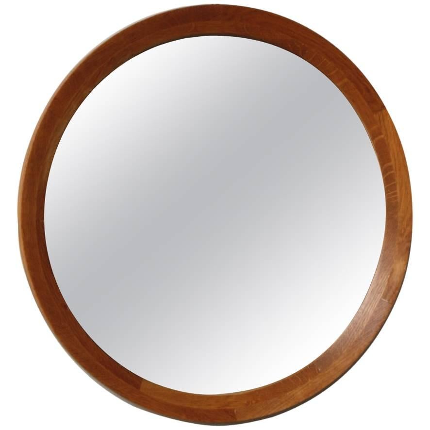 Danish 1950s Round Wall Mirror #6