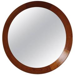 Danish 1950s Round Wall Mirror #7