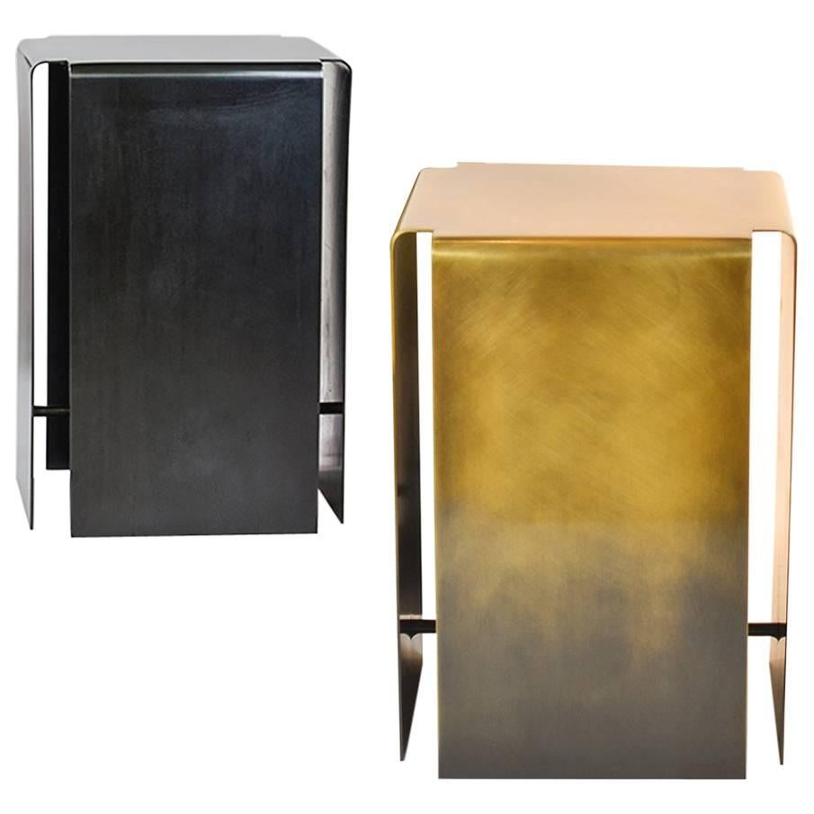 Baltic Side Tables Made from Lightened or Darkened Bronze For Sale