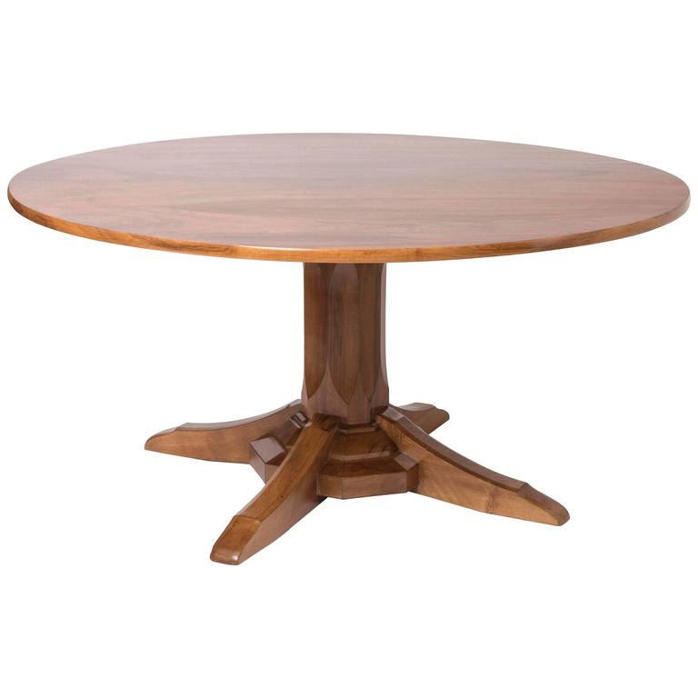 Edward Barnsley walnut pedestal dining Table, England circa 1947 at 1stdibs