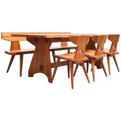 Pine Dining Set By Jacob Kielland-Brandt for I. Christiansen 7
