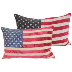 Pair of Vintage 50 Star Flag Pillows