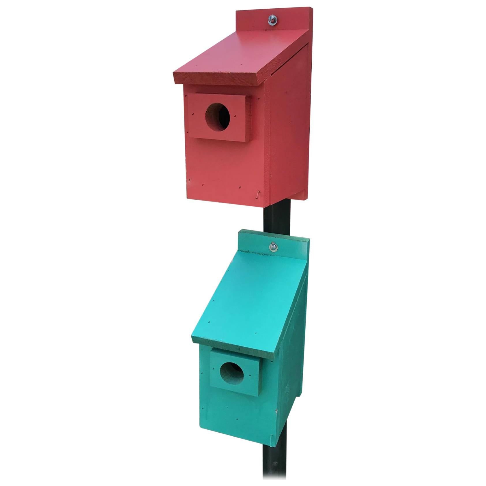 For the Birds! Cabana Colored Custom-Made Birdhouses, Intellectually Designed For Sale