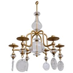 Rare Chandelier by Erik Höglund, Sweden, 1960s 5