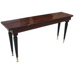 Beautiful French Art Deco Exotic Macassar Console Table, circa 1940s