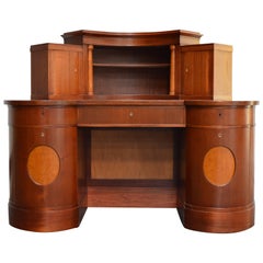 Vintage Swedish Neoclassical Style Mahogany Secretary Desk