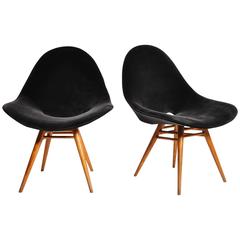Pair of Italian Style Eggshell-Shape Chairs 10