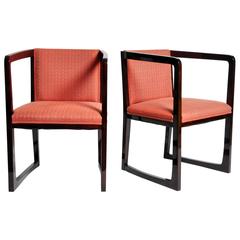 Vintage Pair of Art Deco Style Armchairs