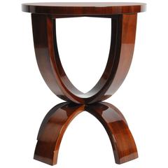 Art Deco Style Round Table with Parabolic Legs