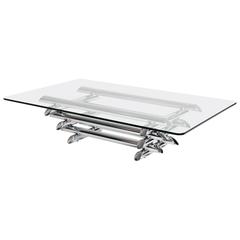Mid-Century Coffee Table with Original Glass 8