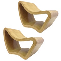 2 sculture/sedie da salotto organiche moderne del Midcentury, Frederick Kiesler, 1947