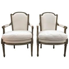 Pair of French Louis XVI Style Armchairs, circa 1880