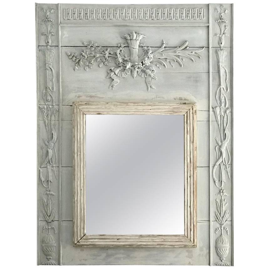 French Louis XVI Trumeau Mirror, Circa 1800