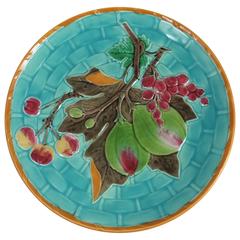 19th Century Majolica Figs Plate Wedgwood