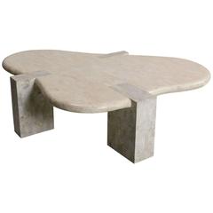 Maitland Smith Tessellated Stone Biomorphic Coffee Table, 1970s