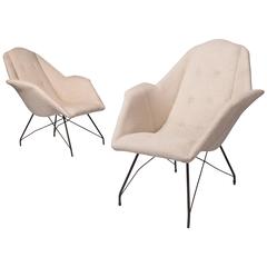 Pair of Butterfly Armchairs by Carlo Hauner 