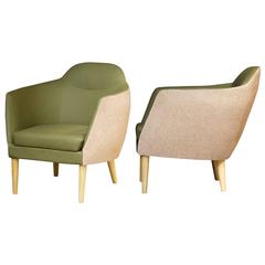 Mid-Century Style Club Chair , Two Colors, Italian. Beautiful shape. No minimum. 2